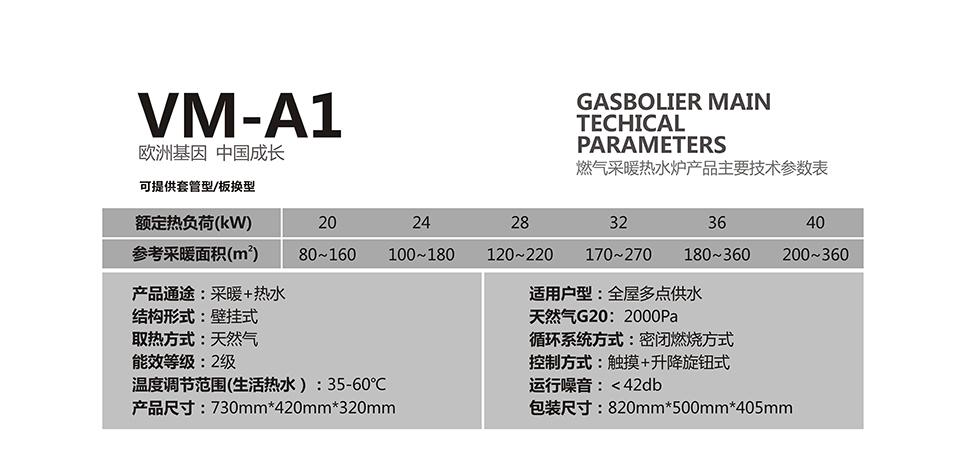 燃?xì)獗趻鞝t采暖爐VM-A1參數(shù)